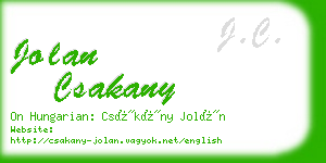 jolan csakany business card